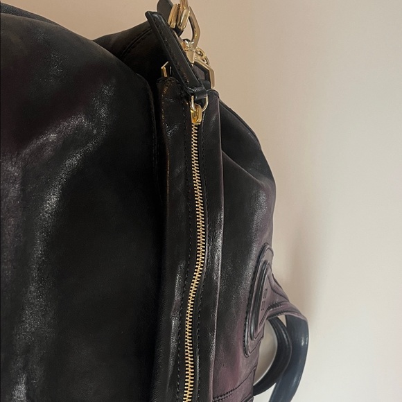 Givenchy Nightingale Black Leather Satchel with Top Handles and Detachable Strap - Picture 8 of 13
